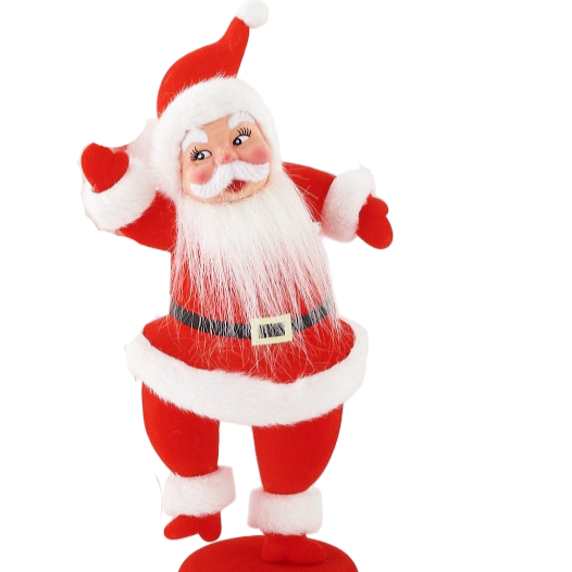 Flocked Dancing Santa