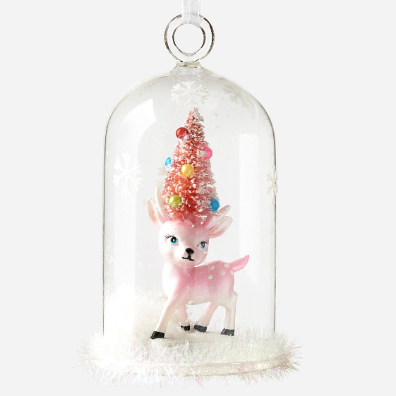Deer with Tree Dome Ornament
