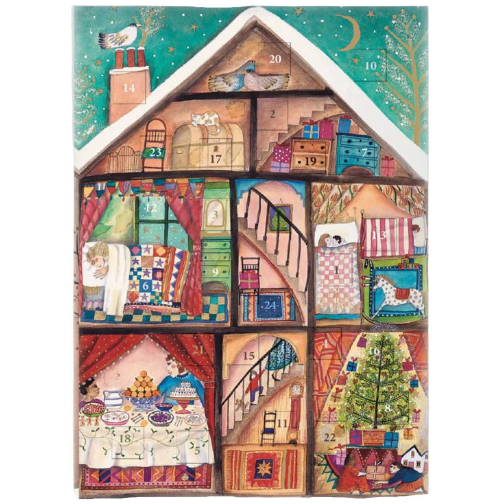 Christmas House Advent calendar card