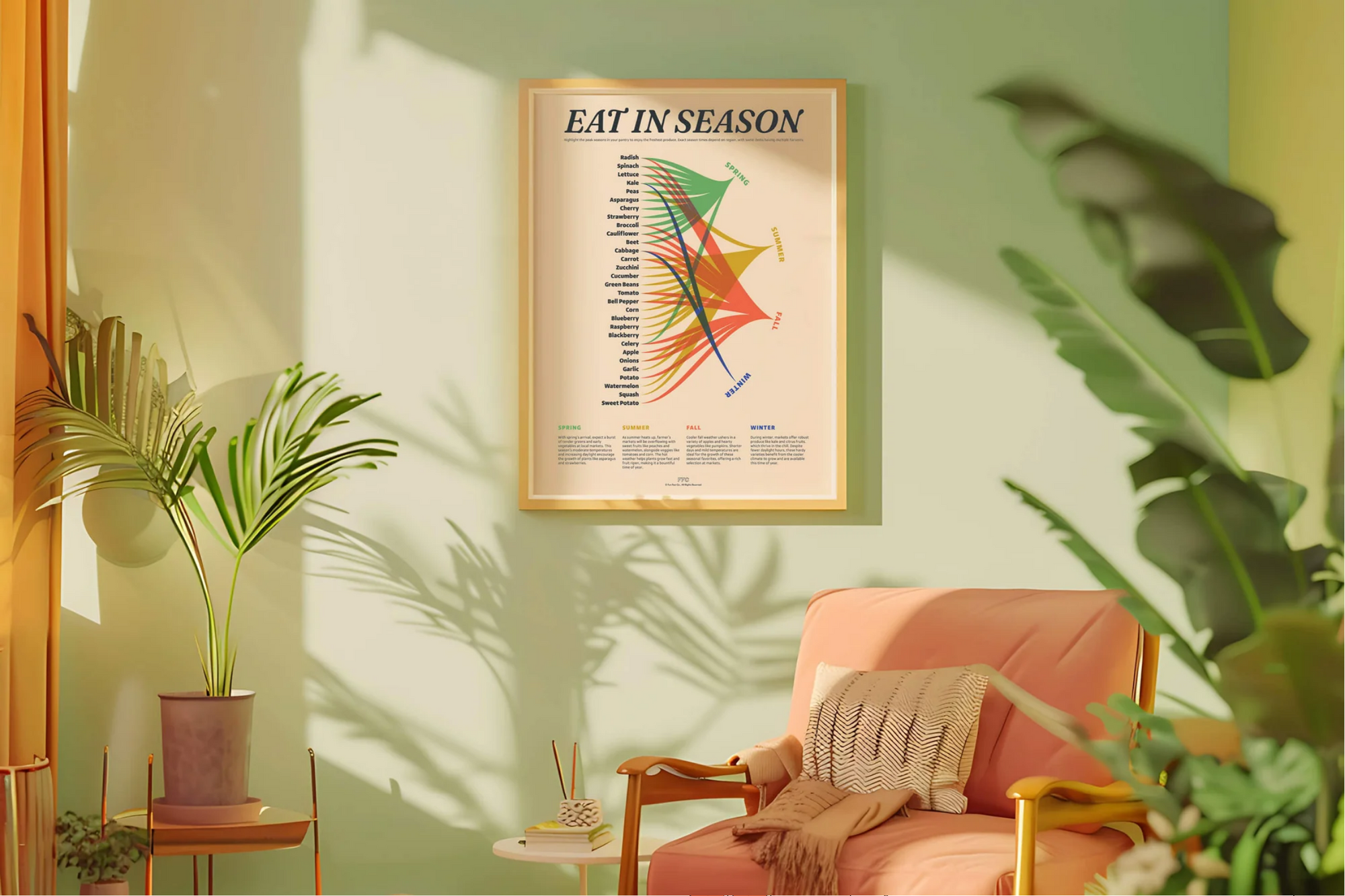Eat In Season Print  - 18 X 24