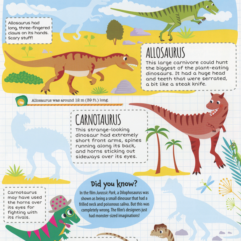 Dinosaur Sticker Facts