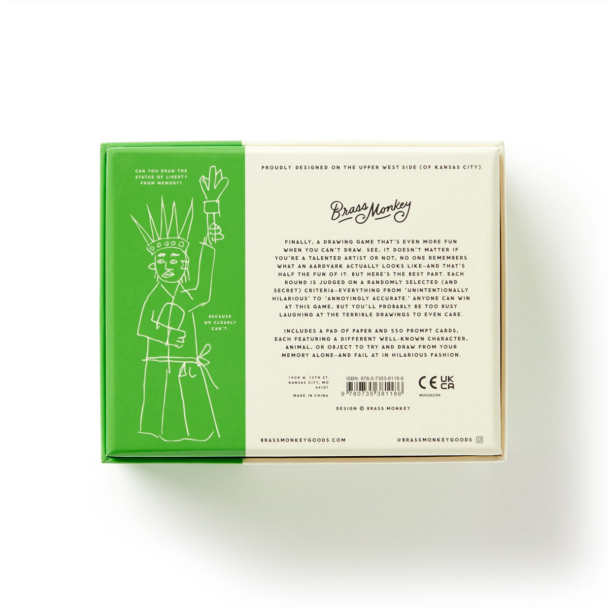 Green and beige box with a graphic of a person and text on a white background