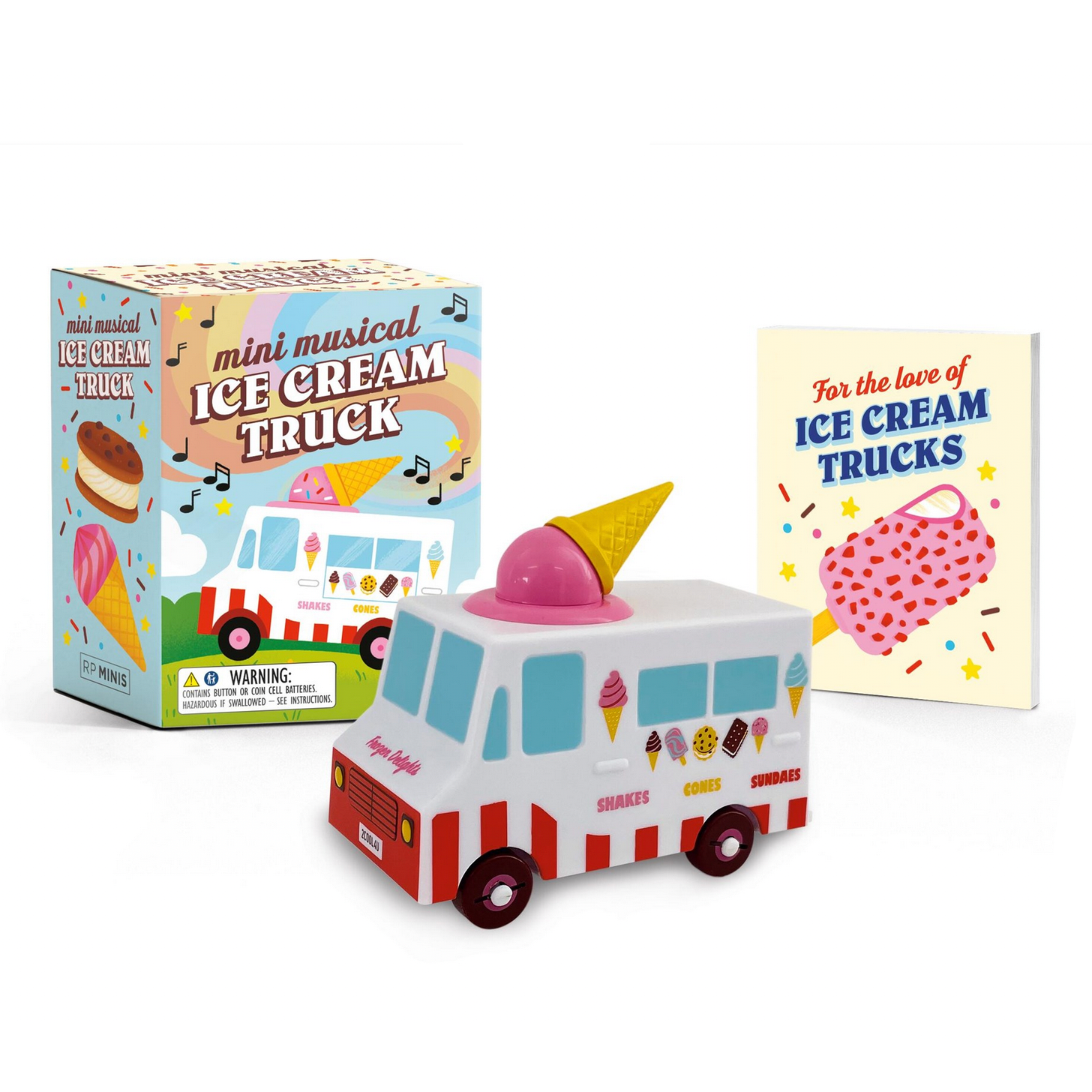 Mini musical ice cream truck with packaging on a computer screen