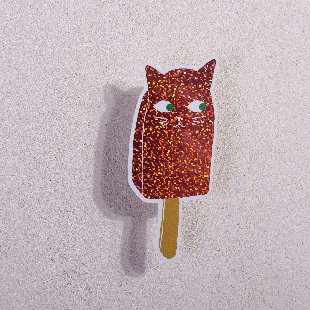 Glitter Catsicle Sticker