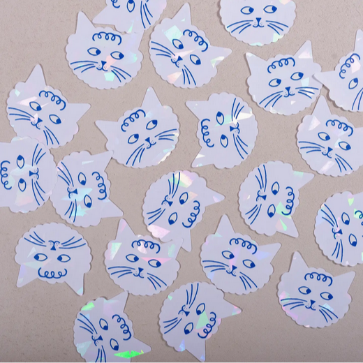 Cloud Cat Rainbow Sun Catcher Sticker