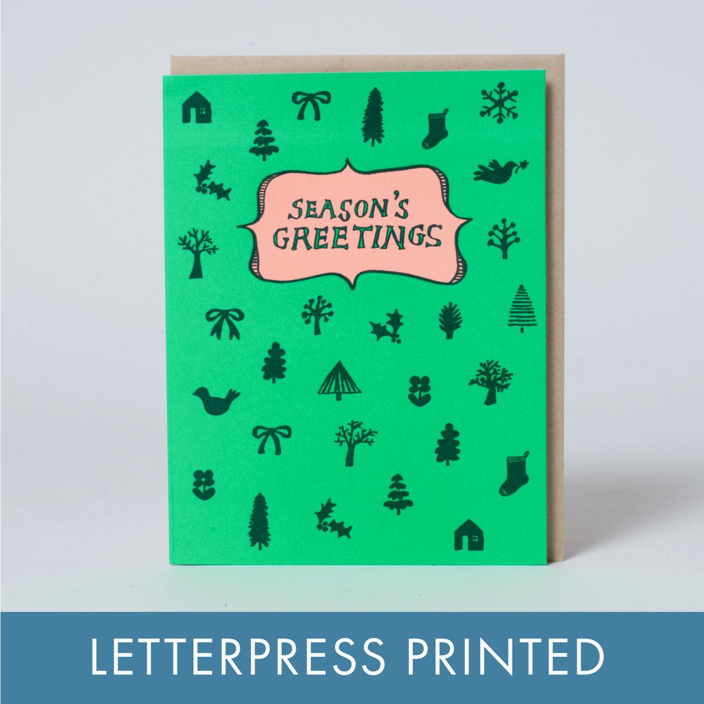Season's Greetings Letterpress Card by Egg Press