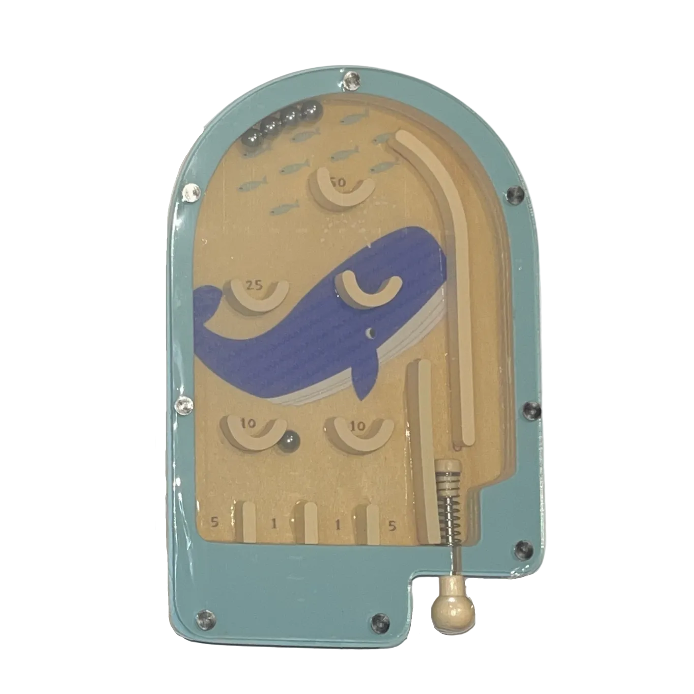 Decorative pinball game with a whale design