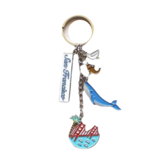 San Francisco Silver Keychains
