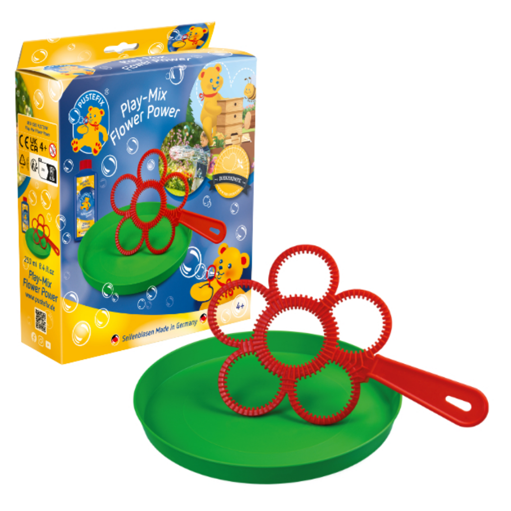 Children's bubble toy set with packaging on a white background
