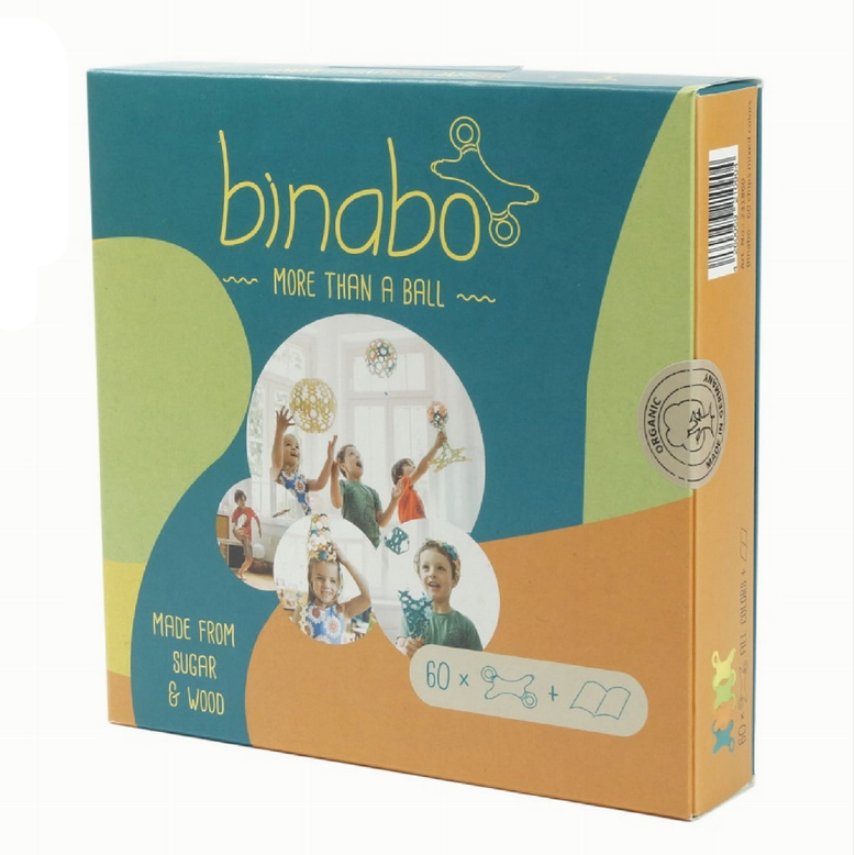 Box of 'bindoo' with branding and product details on a white background
