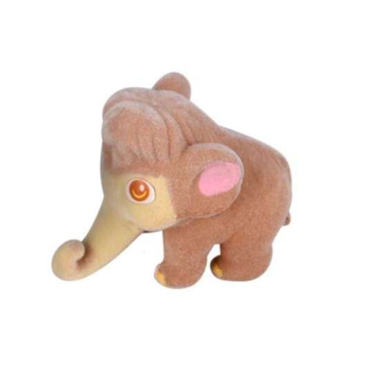 Plush toy elephant on a white background