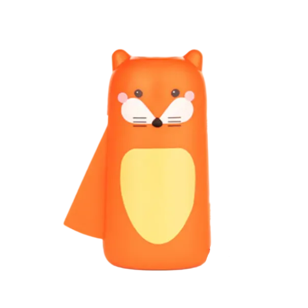 Two animal-themed lamps, one fox and one owl, on a white background.