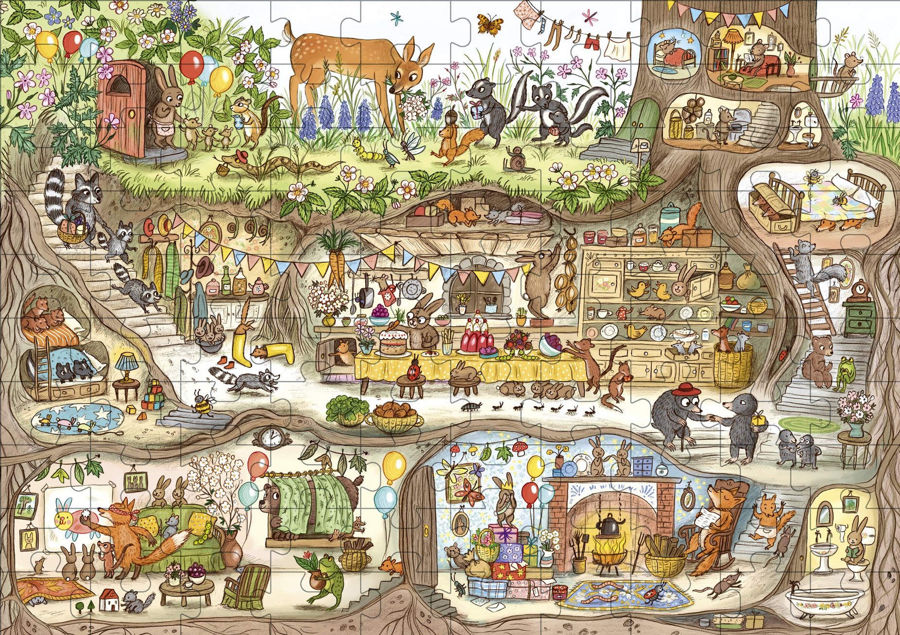 Bunny's Birthday Puzzle: A Magical Woodland 100pcs