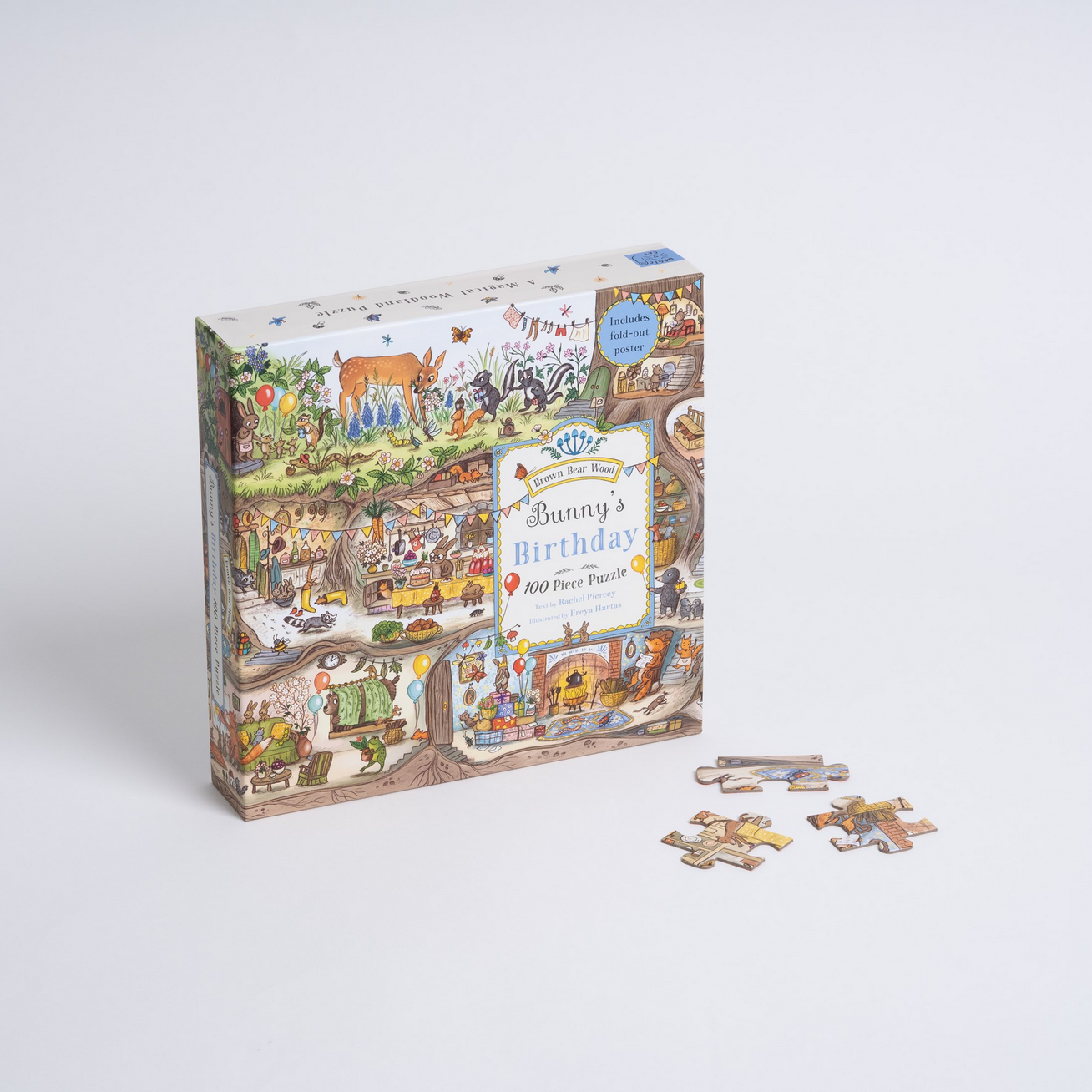 Jigsaw puzzle box with a map design on a white background
