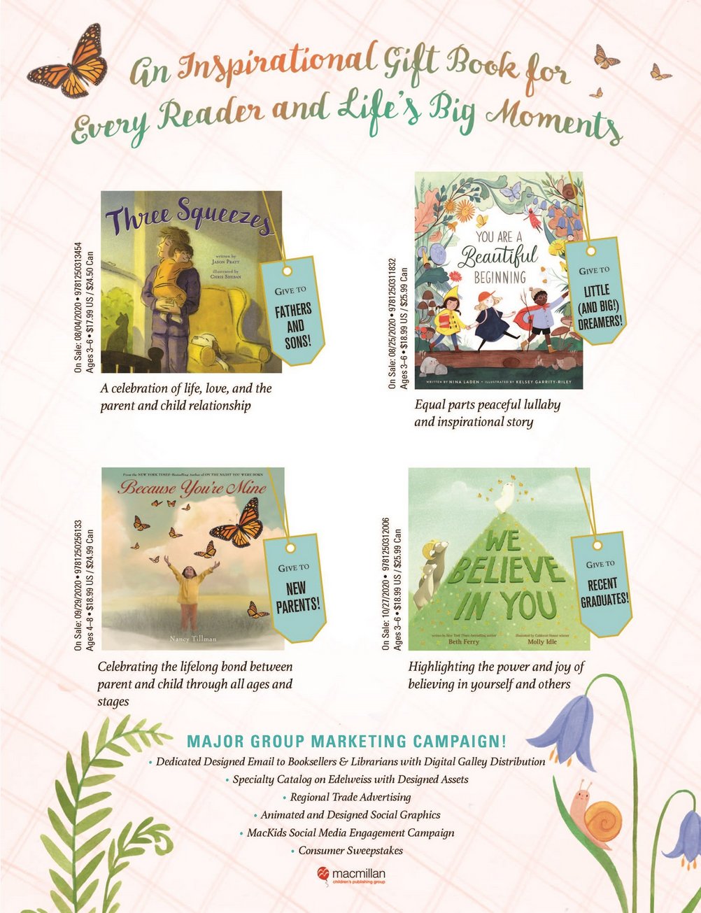 Promotional image of an inspirational gift book with cover images and text.