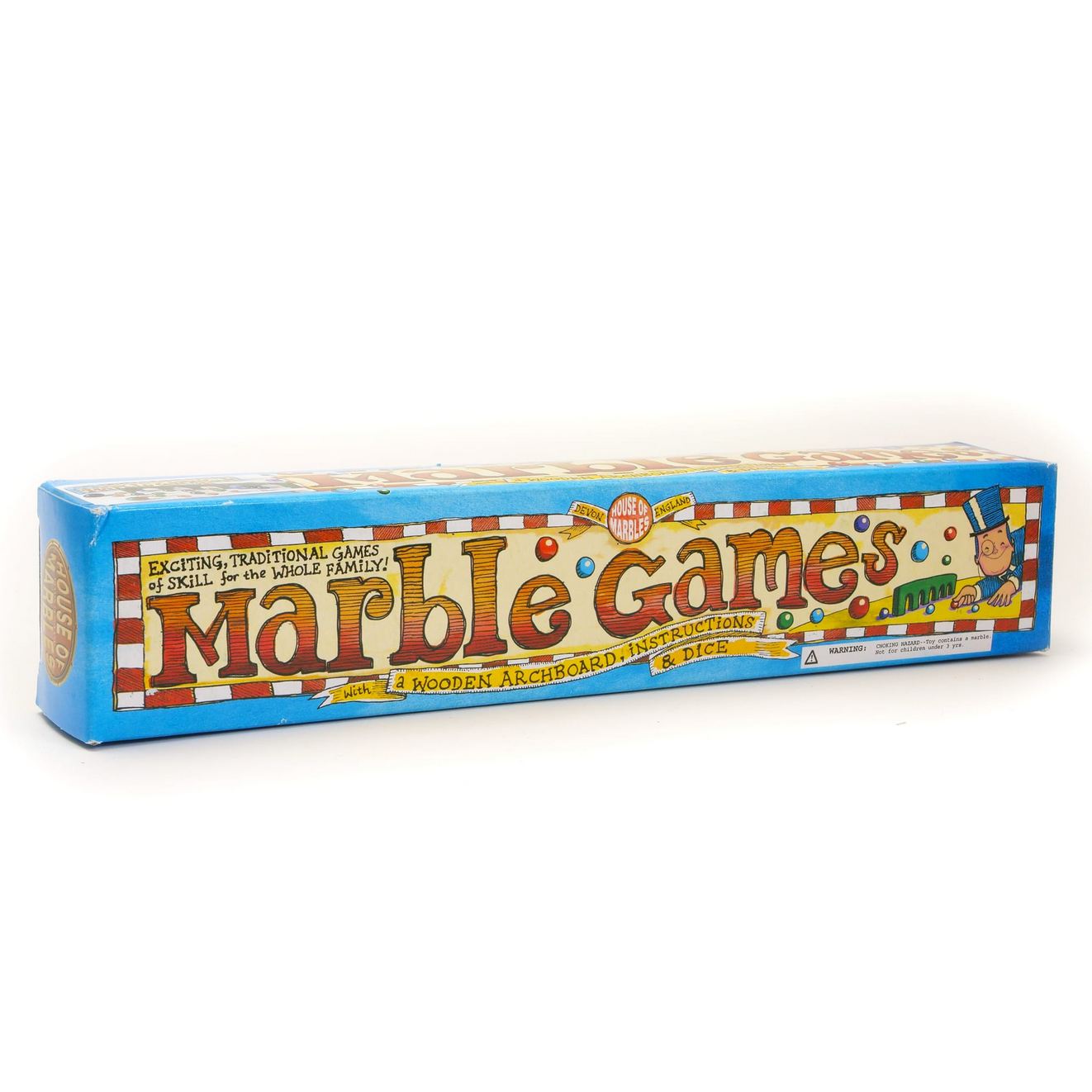 Box of Marble Games on a white background
