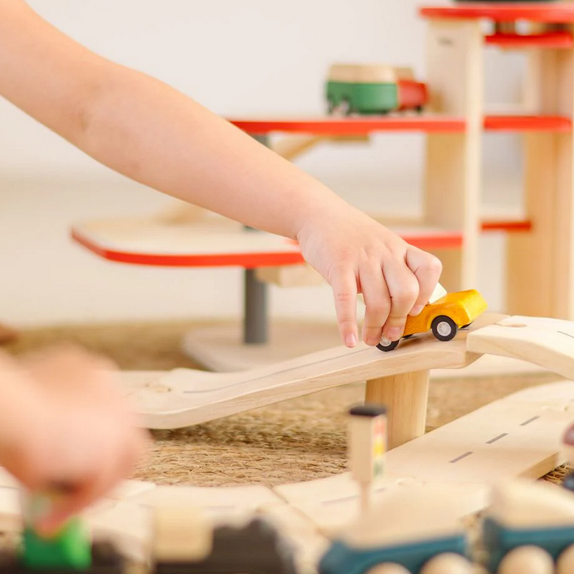 City transit rail & road playset