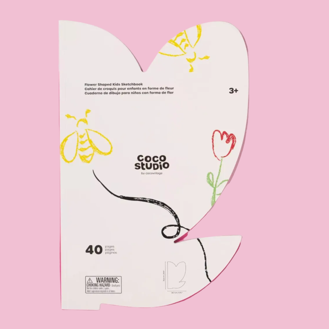Flower Shaped Kids Sketchbook (40 pages)