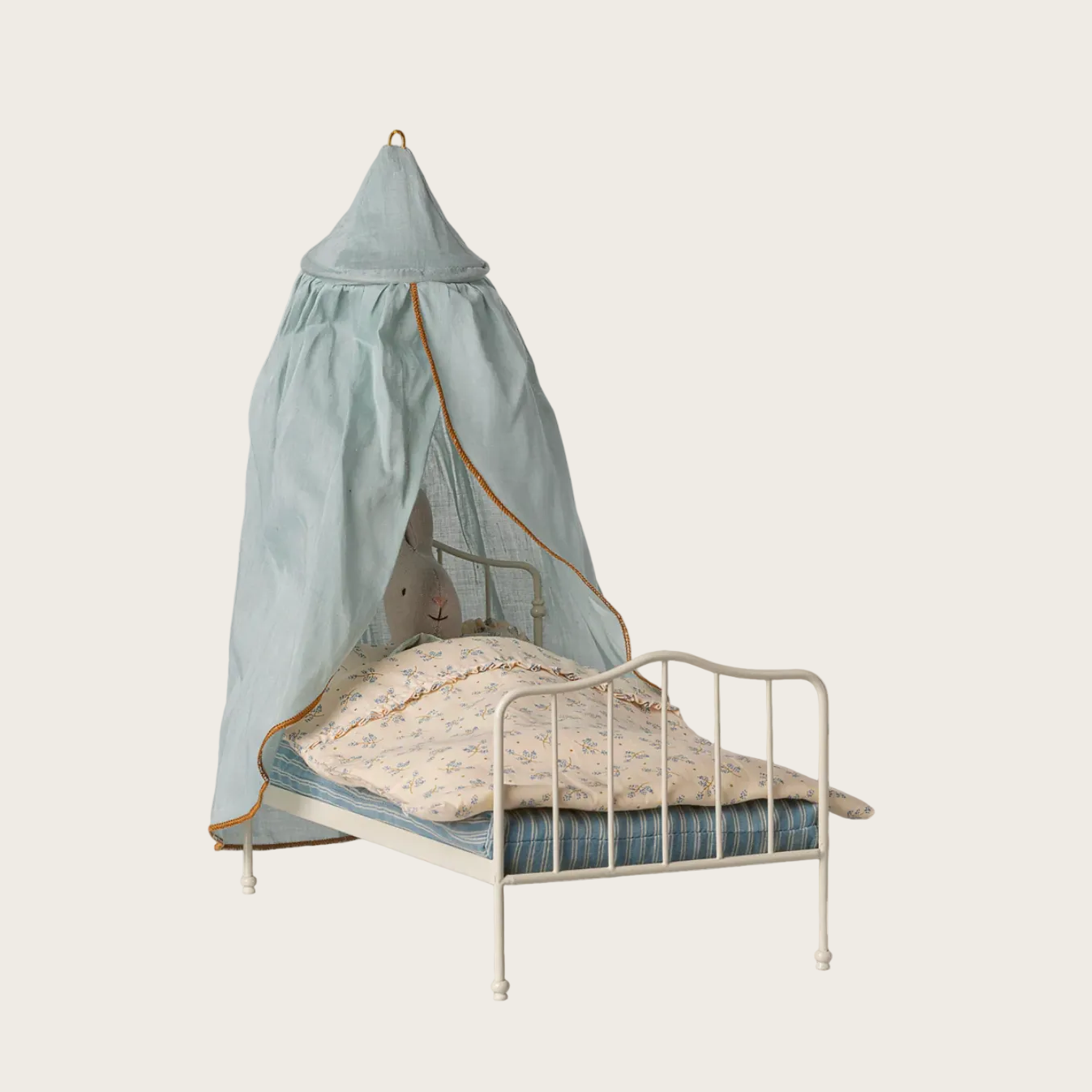 Children's bed with canopy on a white background