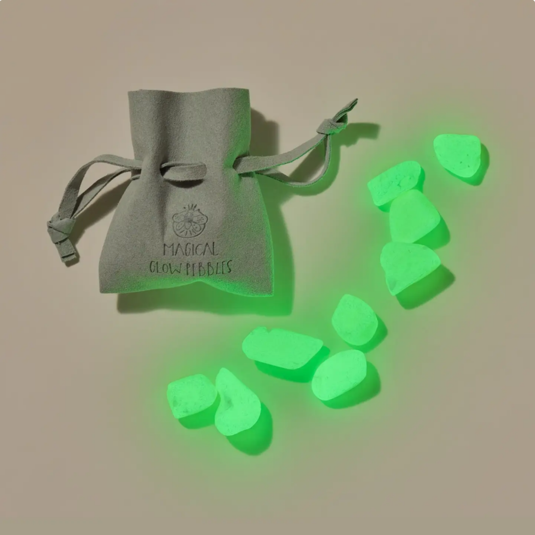 Super Bright Glow Pebbles - Green