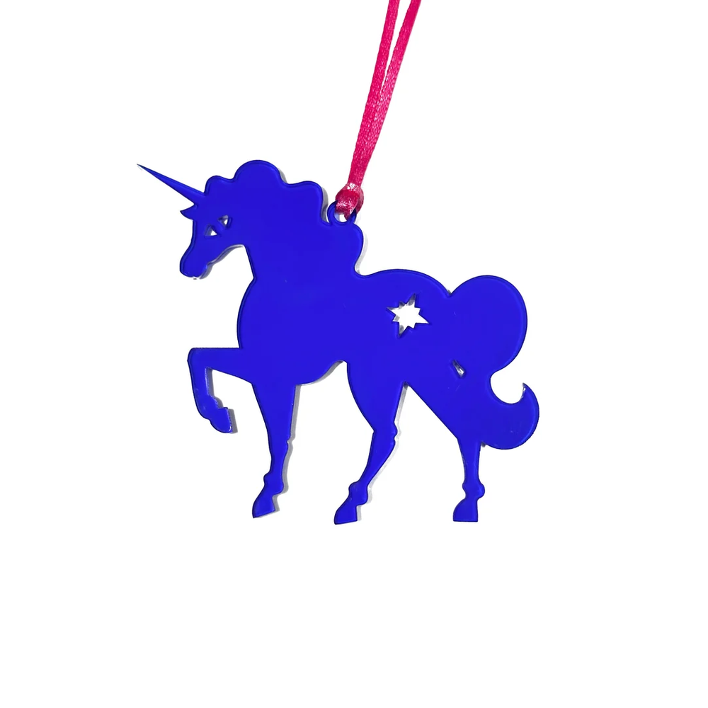 Blue Unicorn Neon Suncatcher 