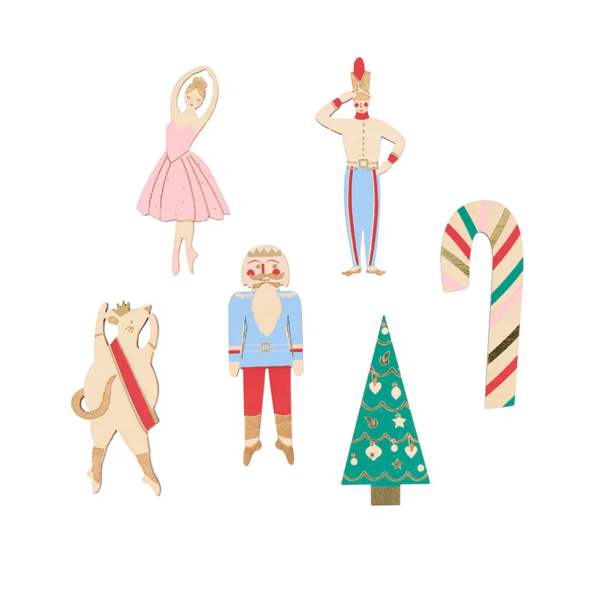 Meri Meri x New York City Ballet Character Cracker -wooden character brooch (x6)