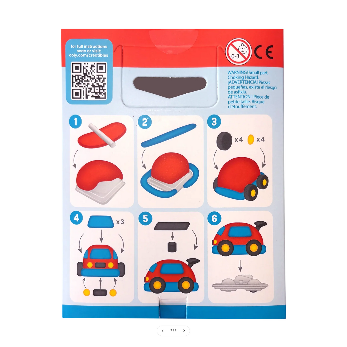 Creatibles Mini Air Dry Clay Car Kit - Zoomie Racecar