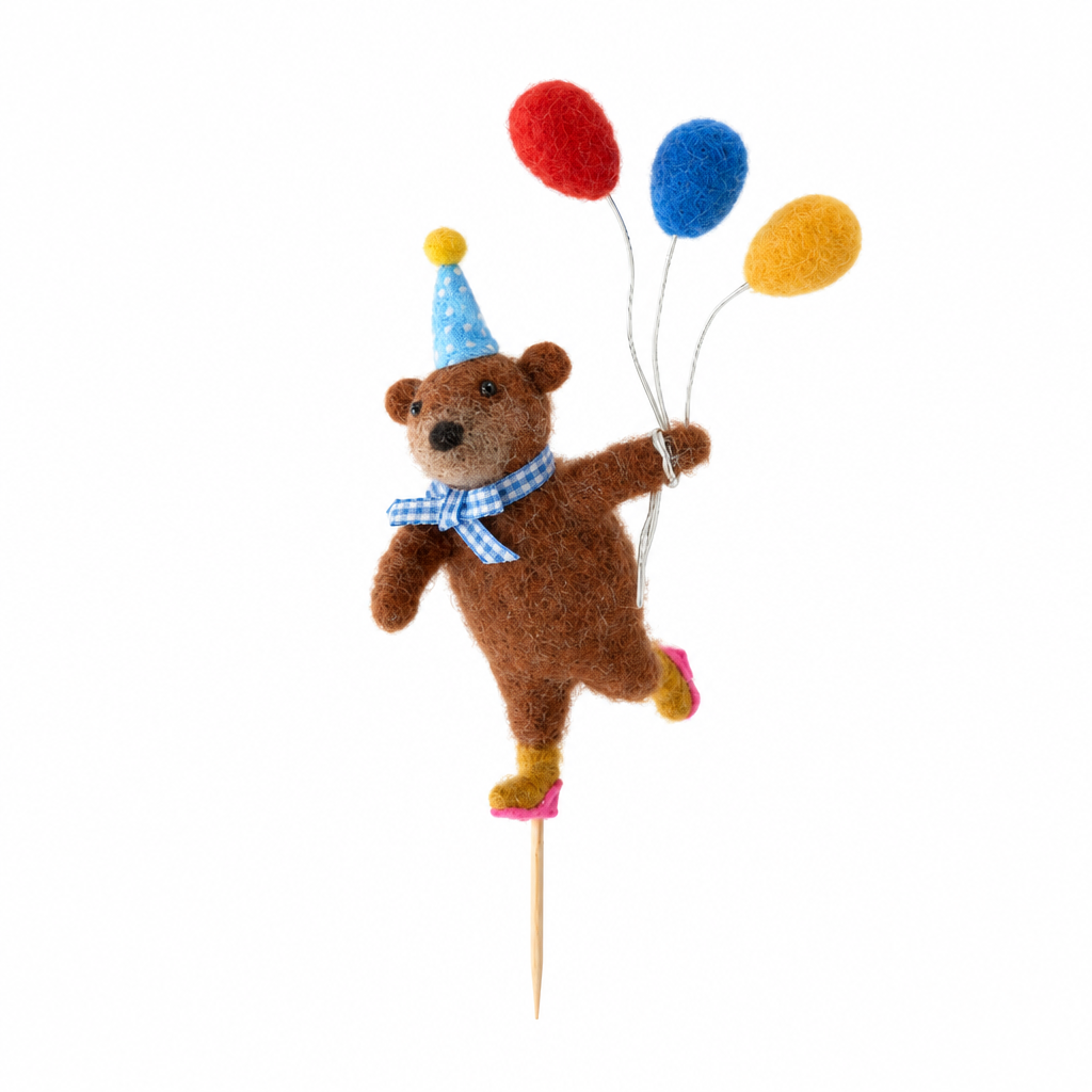 Birthday Cake Topper with Header Card, 6 Assorted Designs