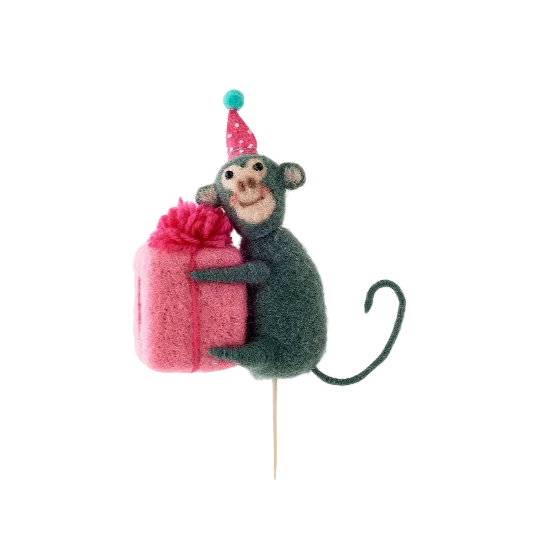 Birthday Cake Topper with Header Card, 6 Assorted Designs