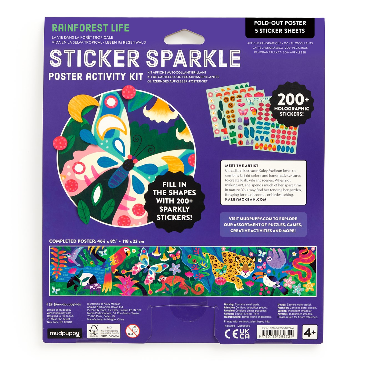 Rainforest Life Sticker Sparkle Poster Activity Kit