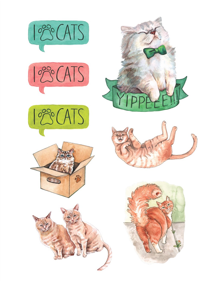 The Cat's Meow Sticker Book: 100+ Stickers
