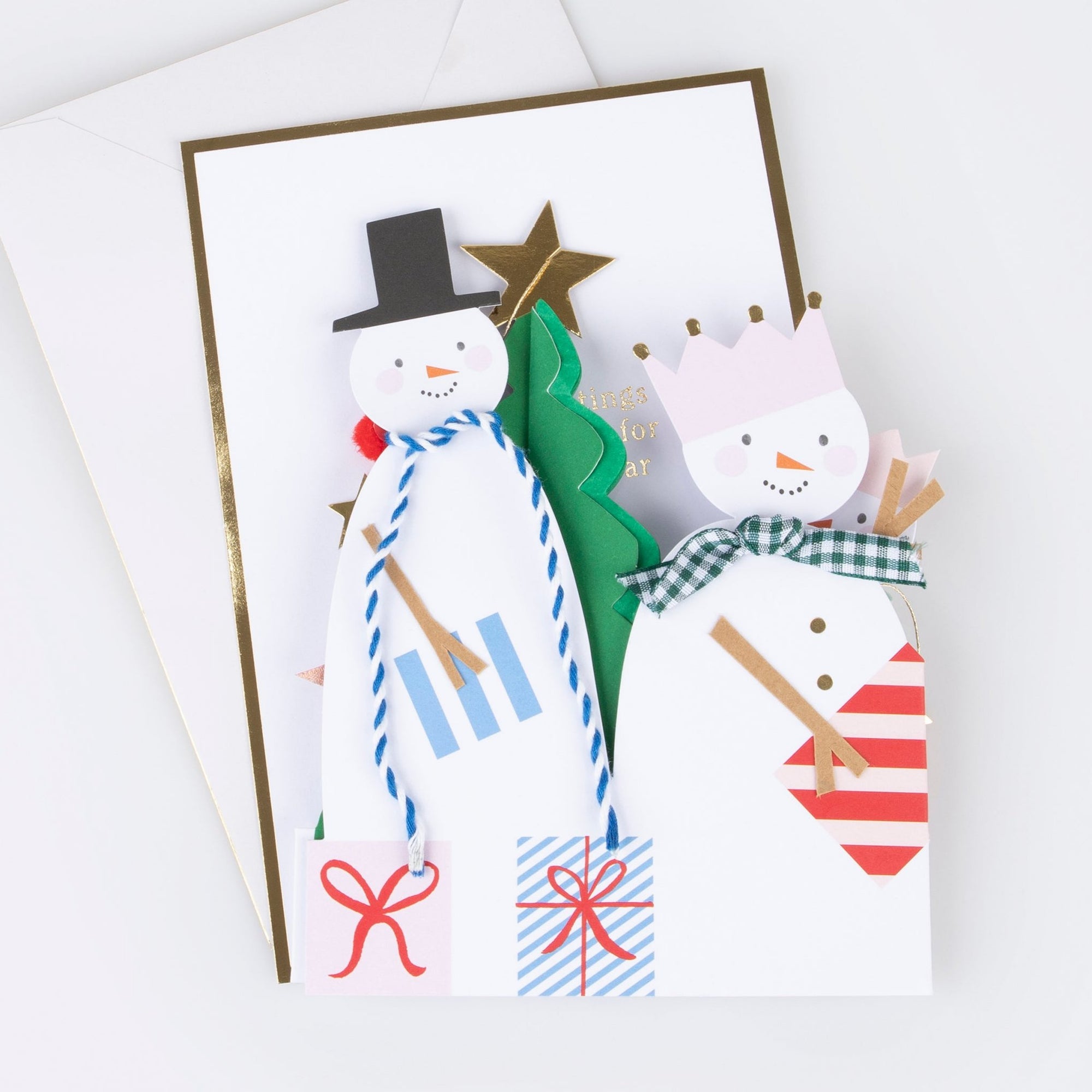 Snowman Family Concertina Christmas Card