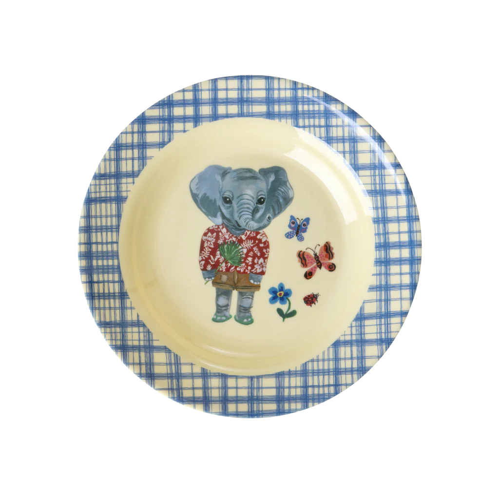 Melamine Kids Bowl | Nathalie Lété Blue Print - 8.4oz