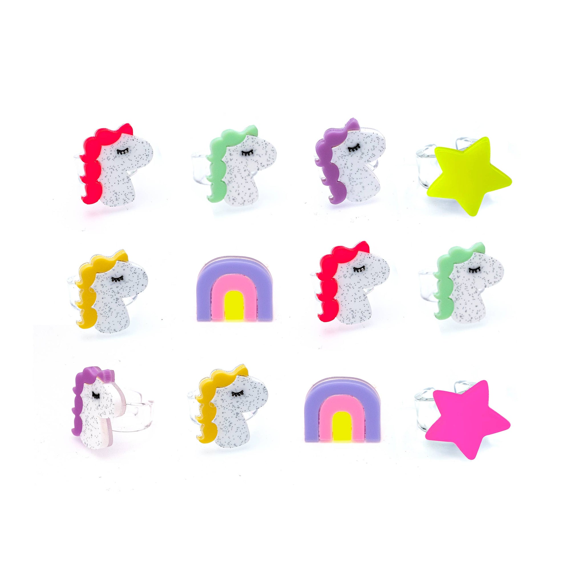 Unicorn, Rainbow & Star Neon Rings