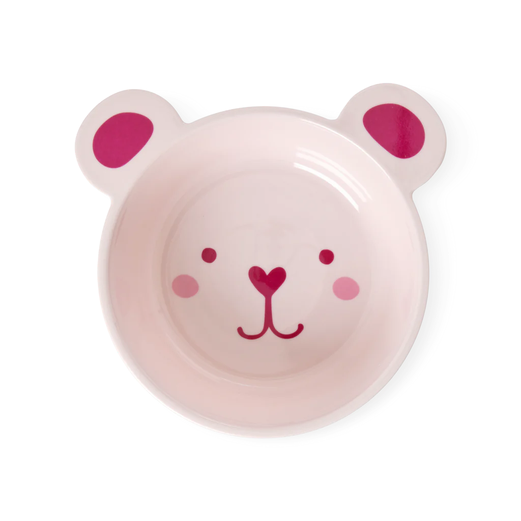Melamine Kids Bowl | Pink Bear Print