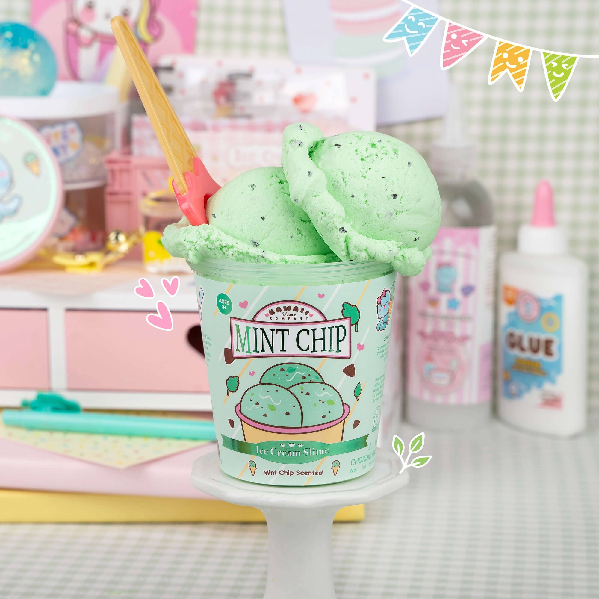 Mint Chip Scented Ice Cream Pint Slime