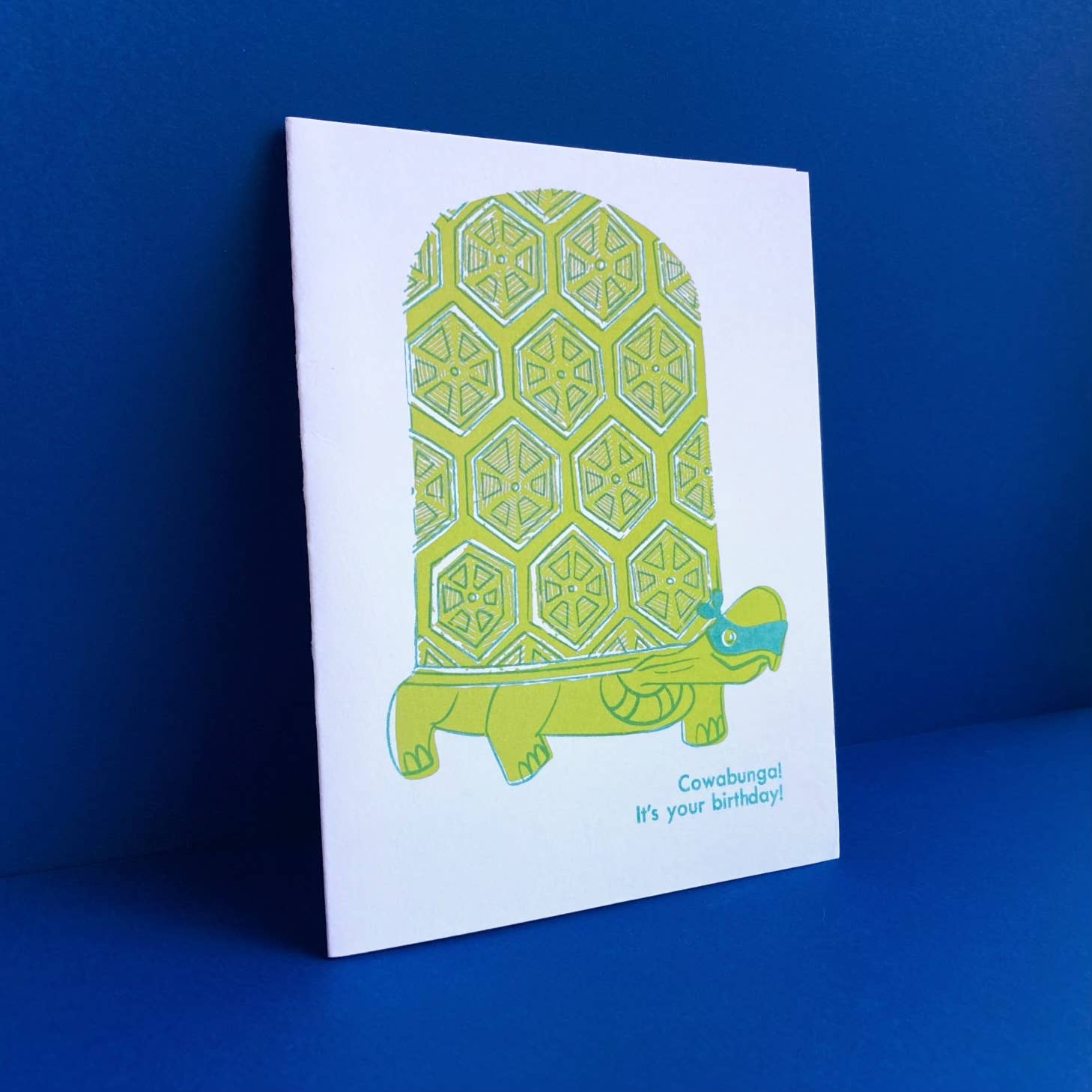 Cowabunga Birthday -  Risograph Greeting Card