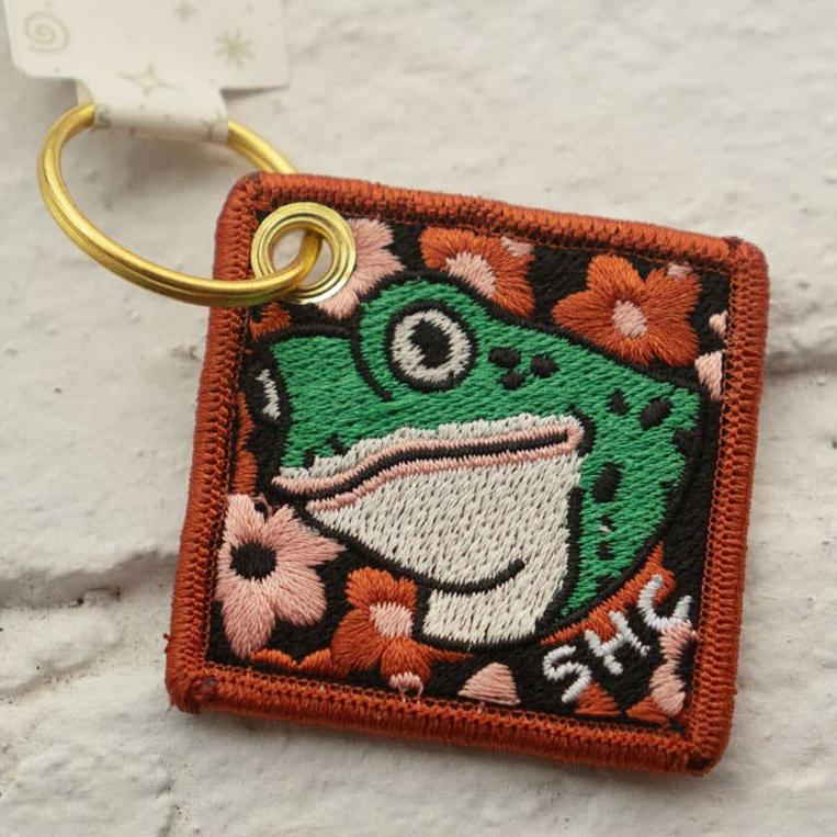 Froggy - Embroidered Keychain