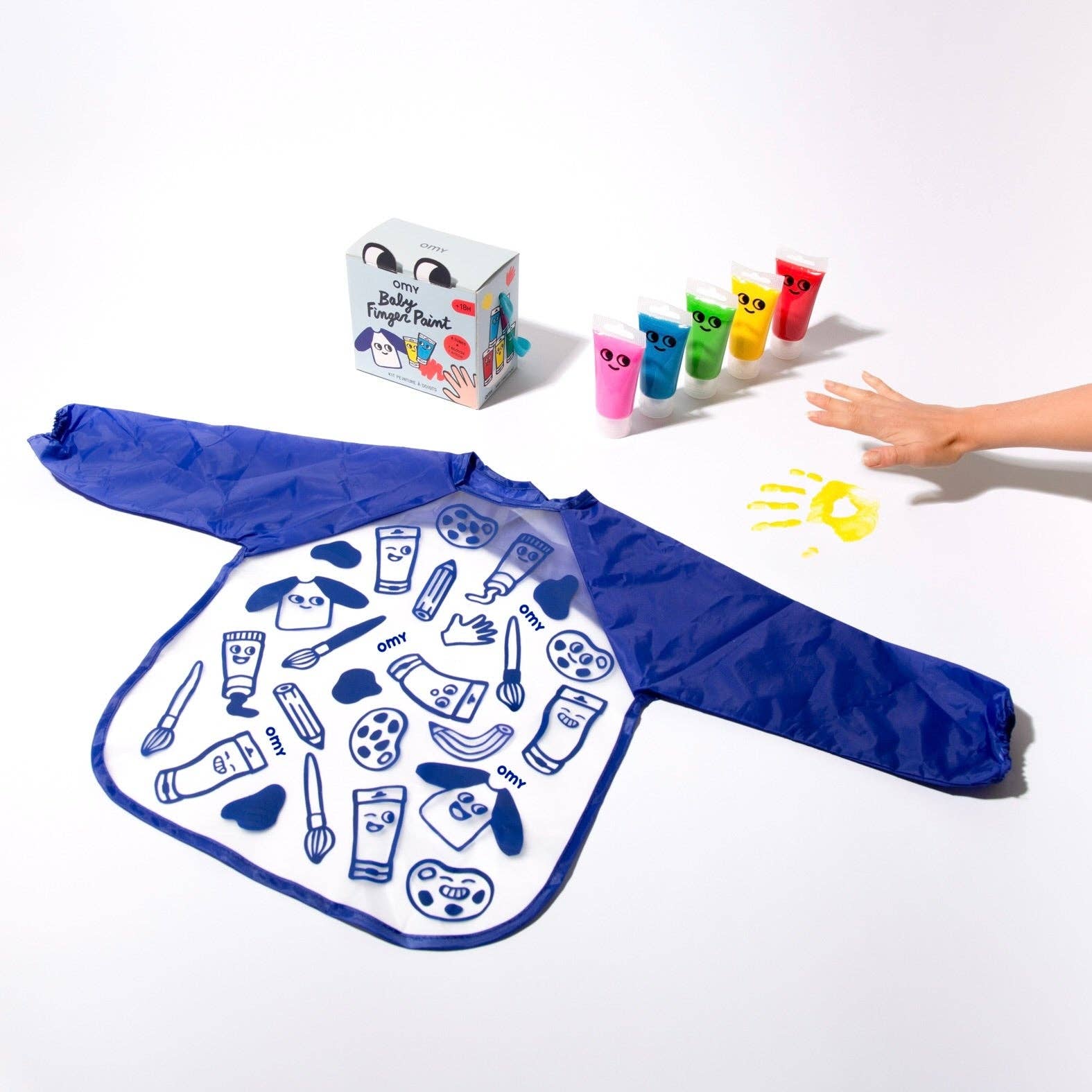 Kid's Finger painting kit with Smock