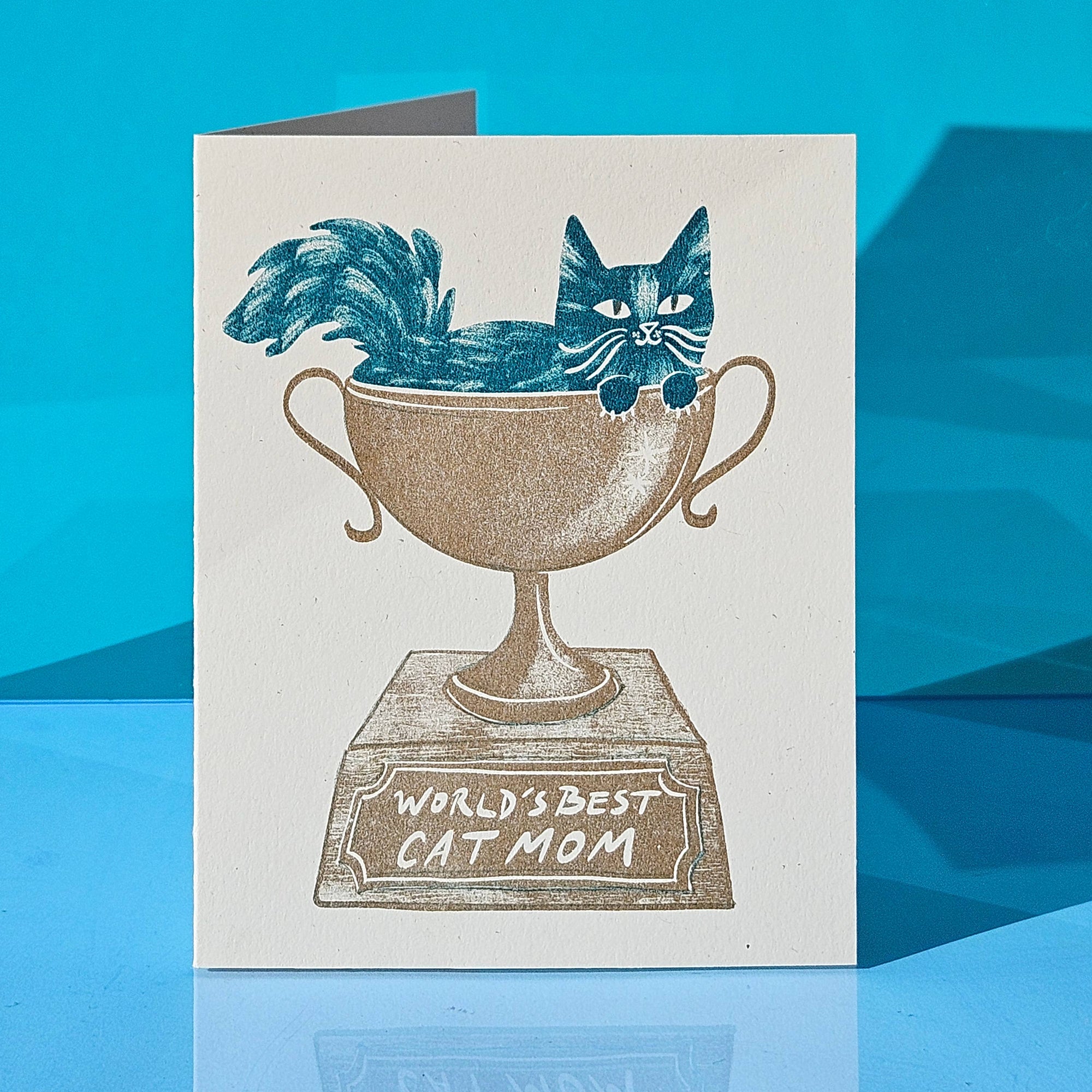 World's Best Cat Mom - Risograph