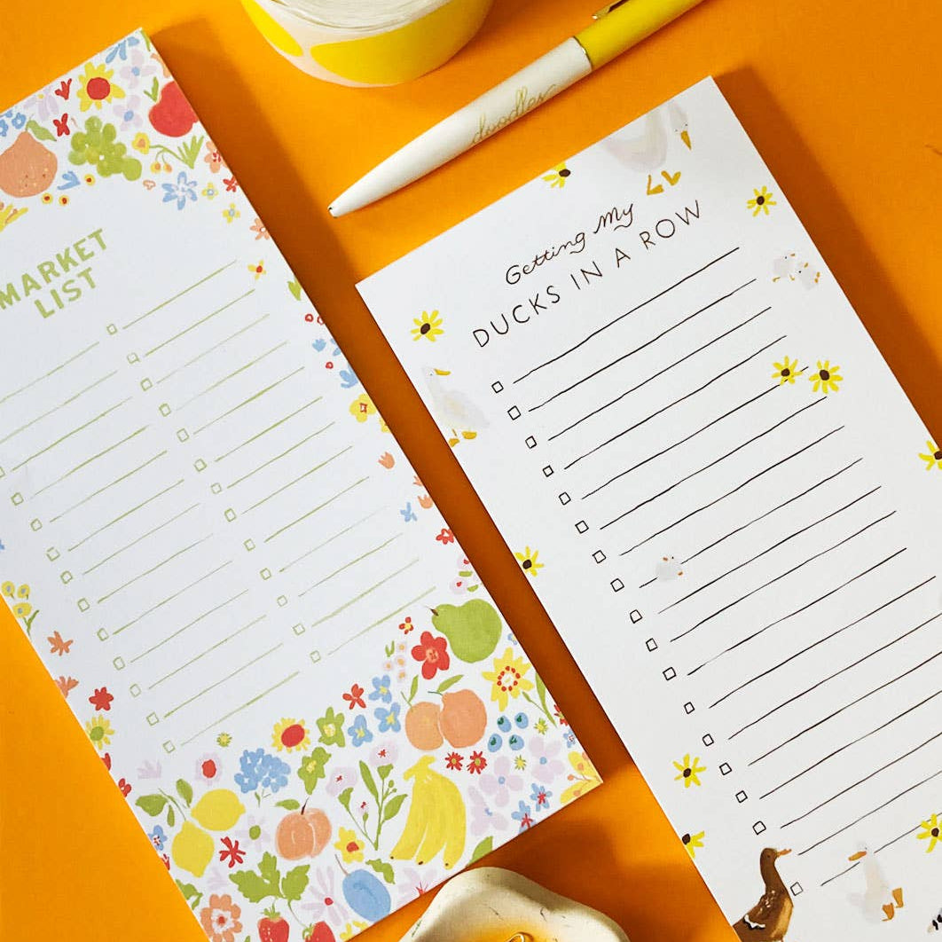 Ducks in a Row Listpad – Cute Magnetic To Do List Pad