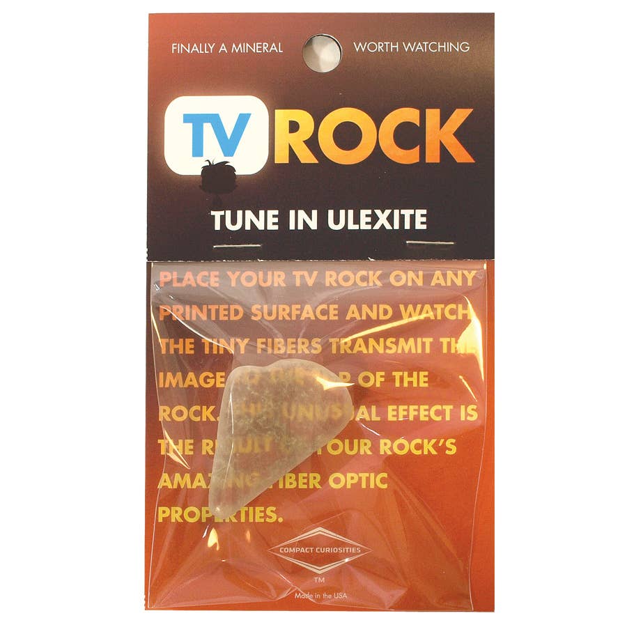 Packaged TV Rock product with promotional text on a white background