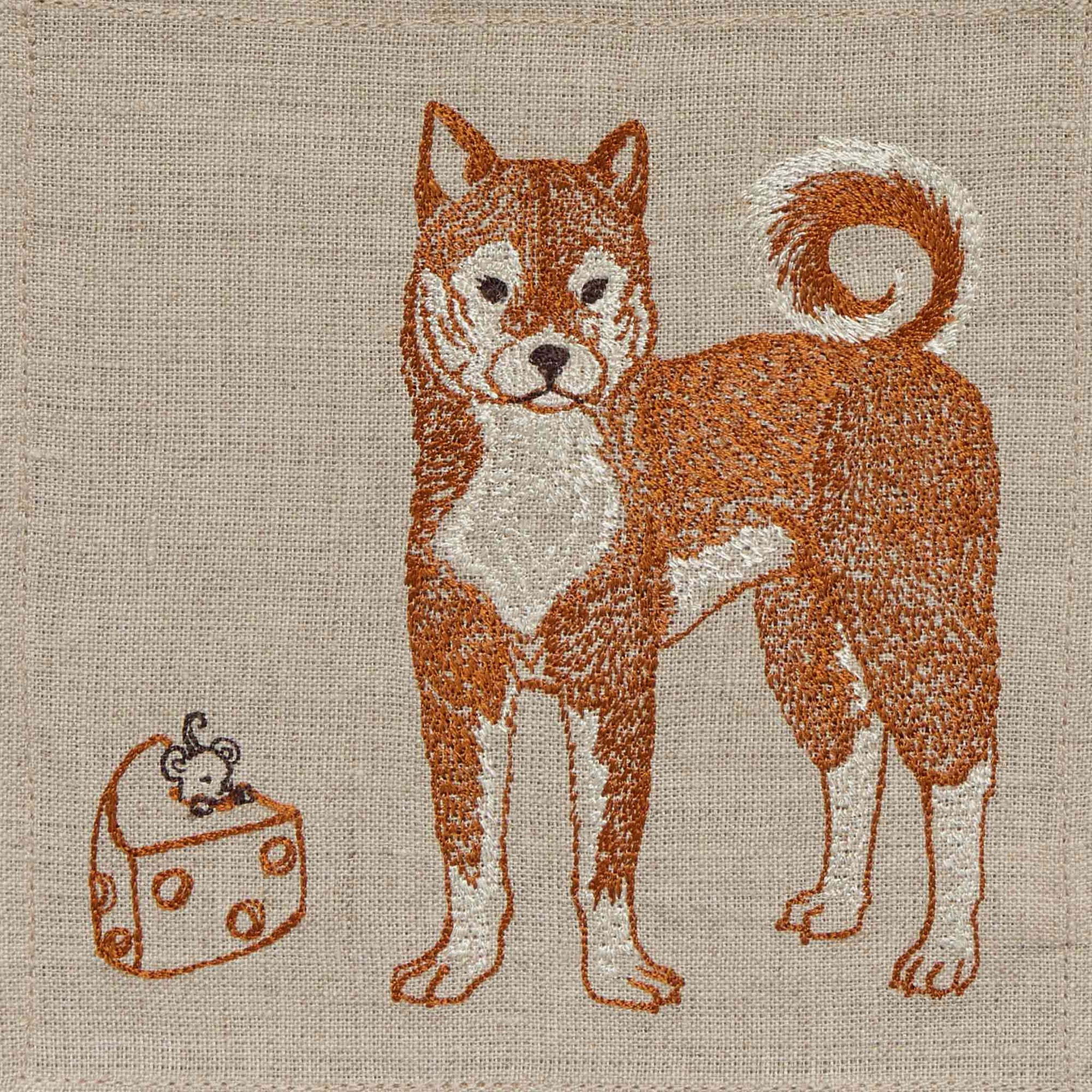 Dogs and Toys Cocktail Napkin Set -set of 4