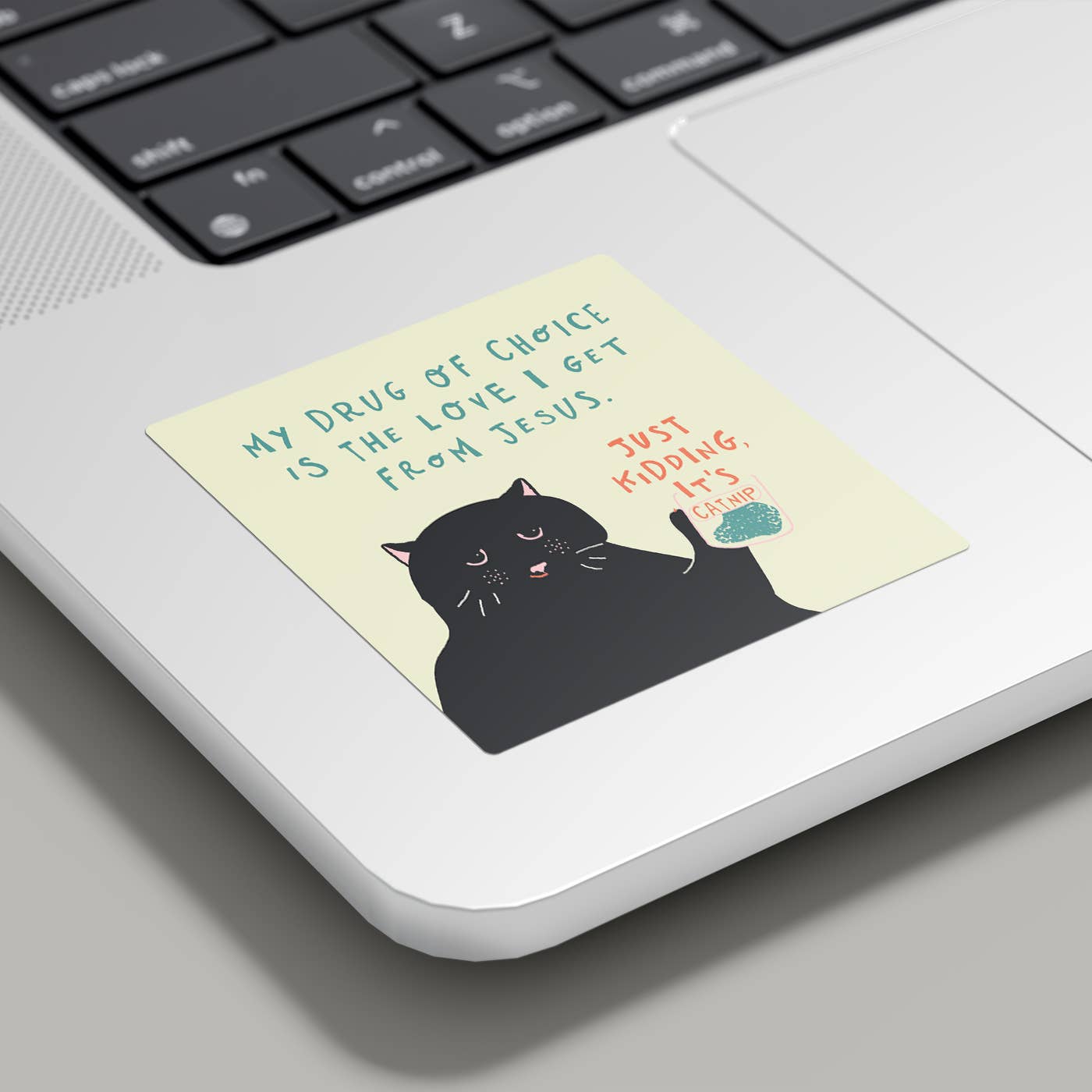 Funny Vinyl Sticker – Catnip Cat Design