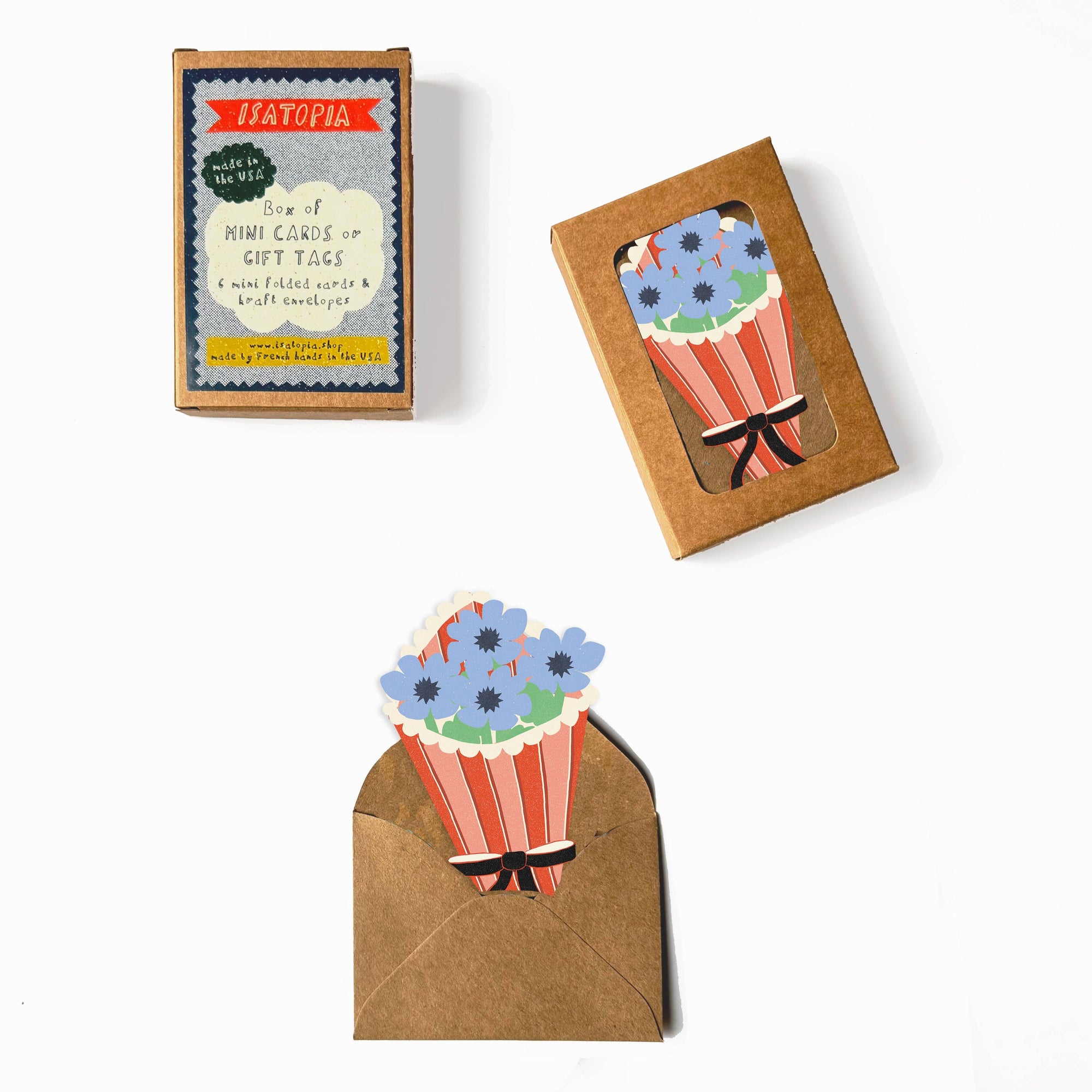 Flower Bouquet Mini Cards - Box of 6