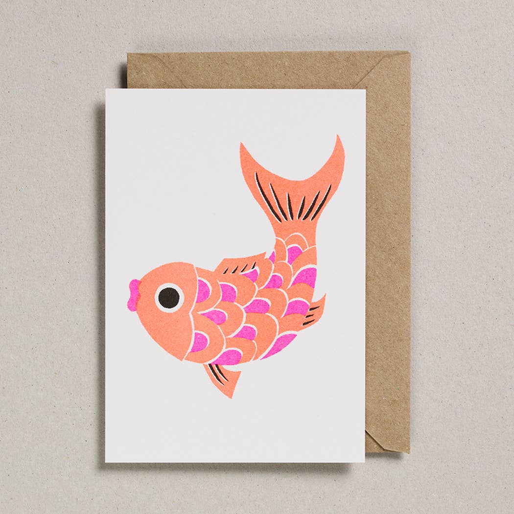 Riso Papercut Cards - Fish