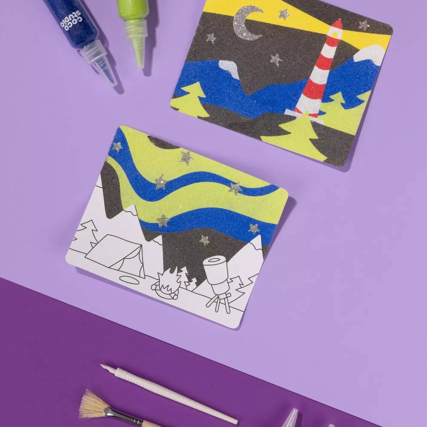 10 Colors Sand Art Set–Summer Night in the Forest