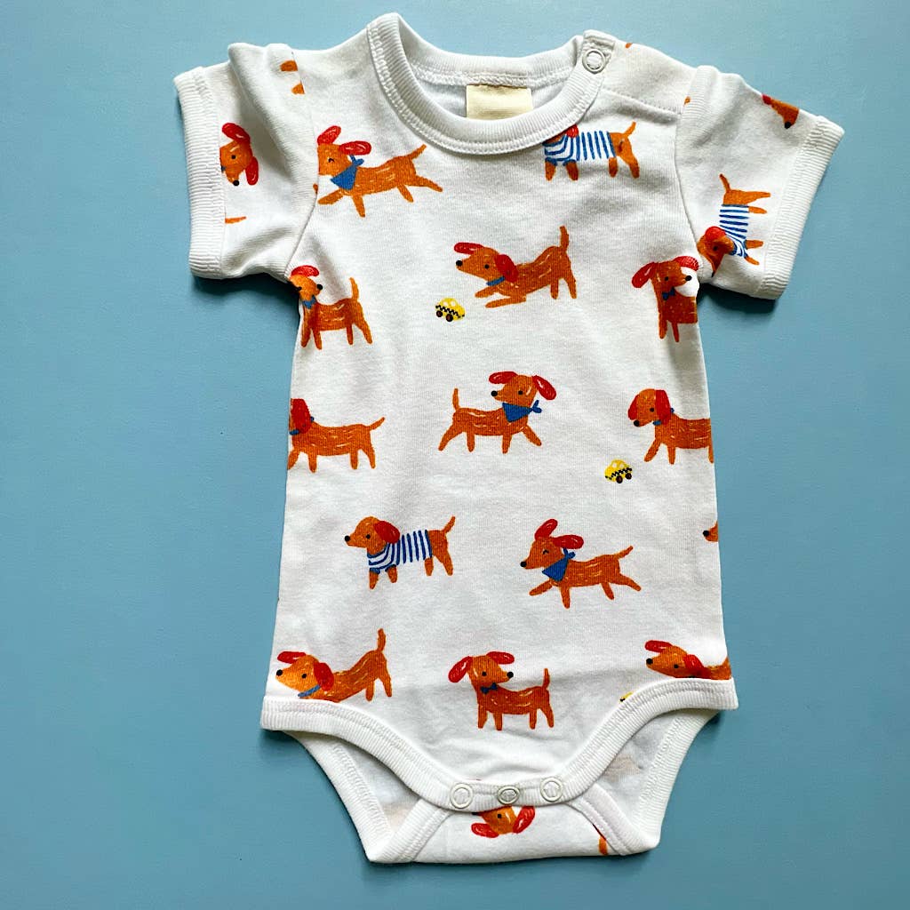 Organic Baby Onesie with Dogs