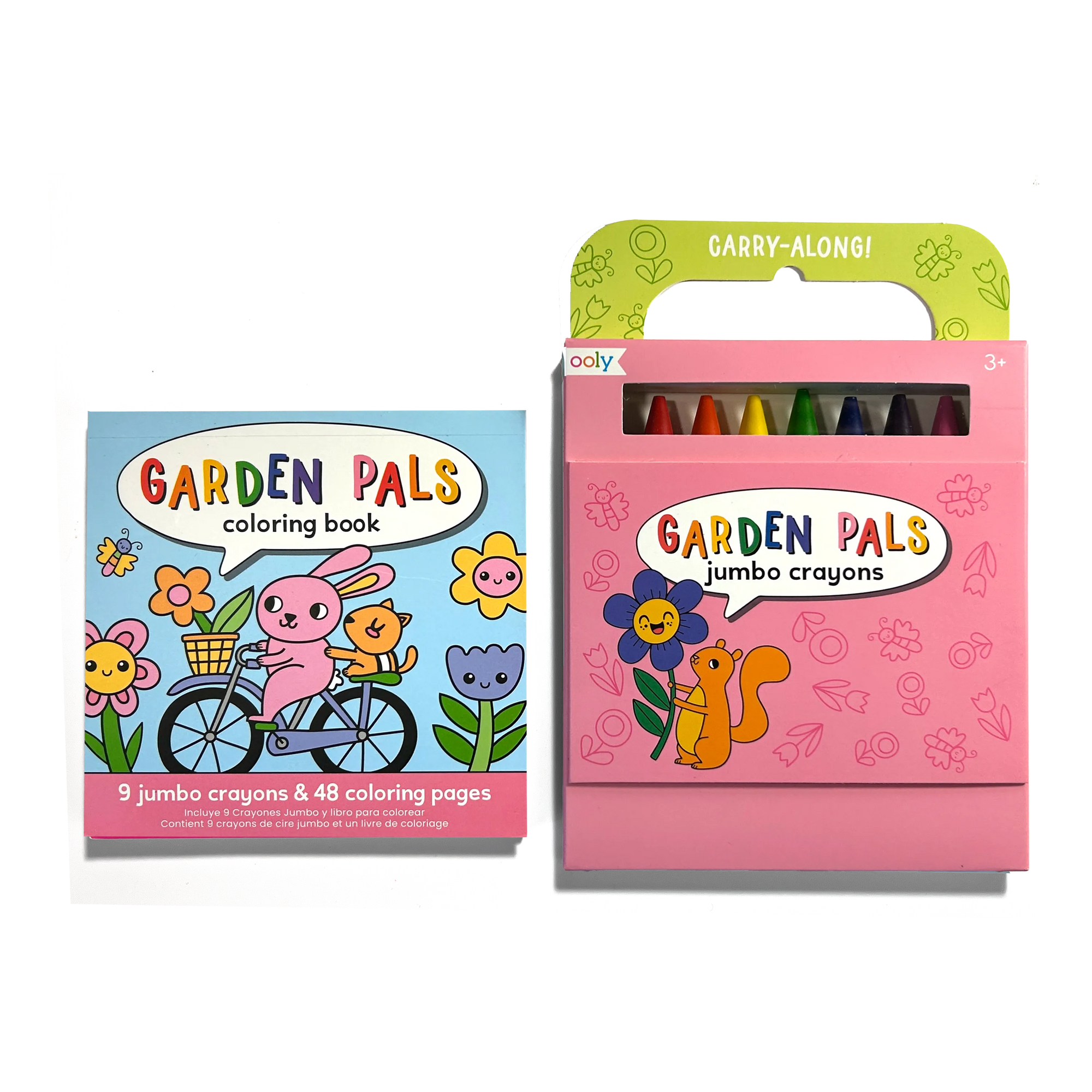 Carry Along! Coloring Book and Crayon Set - Garden Pals