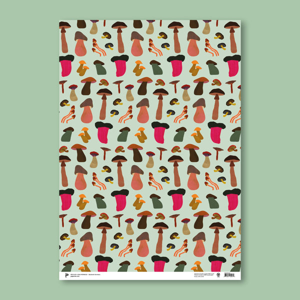 Mushroom Wrapping Paper— single sheet